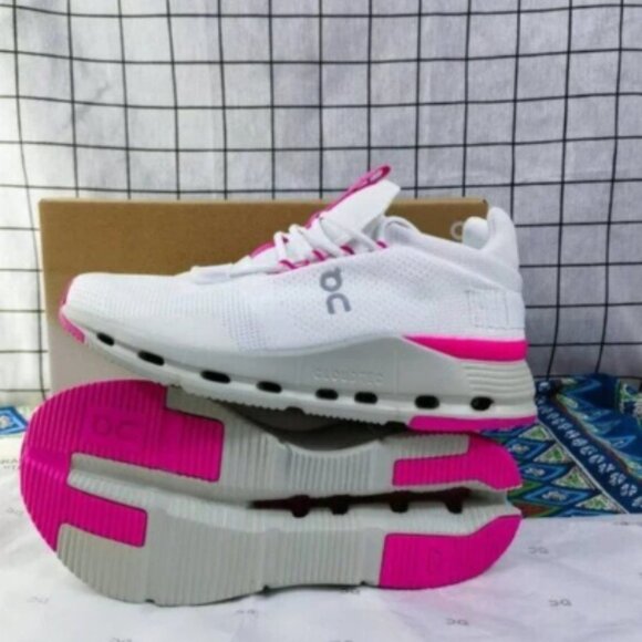 New On Cloud Cloudnova "Barbie" Women Pink Shoes White - Picture 4 of 8